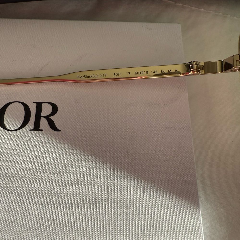 NWT DIOR - Sunglasses - DiorBlackSuit N1F - Gold Brown - Dior Eyewear - Picture 5 of 8